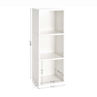 Triplex 3-Cube Bookcase, White