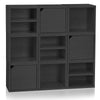 black bookshelves, black storage cubes, black cube storage, black cubbies, black cubby storage, black storage cube, black cube bookcase, black stackable storage cubes, black cube with shelf
