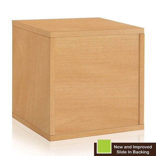 Oak Vinyl Record Album Storage Cube and Stackable Shelf Way Basics