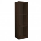 3 shelf narrow bookcase espresso