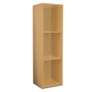 3 shelf narrow bookcase natural