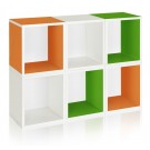 green-orange-white-stackable-storage-cubes