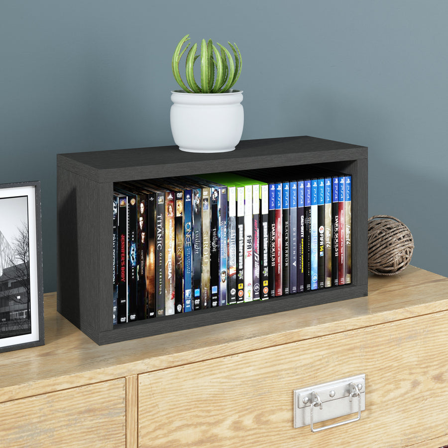 Austin Stackable DVD Rack, Charcoal Black (New Color)