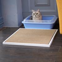 white cat litter mat, white eco cat litter mat, white cat litter box mat