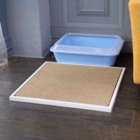 white cat litter mat, white eco cat litter mat, white cat litter box mat
