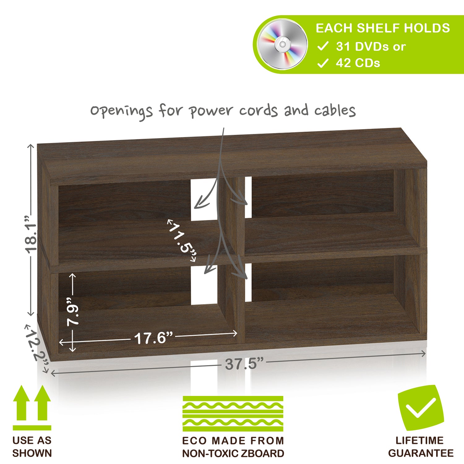 Versa Multimedia TV Console, Royal Walnut (New Color)