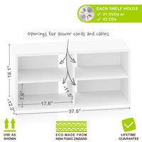 Versa Multimedia TV Console, White (New Color)