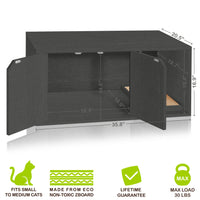 Katville Litter Box Enclosure, Charcoal Black (New Color) (pre-order ships 9/26)