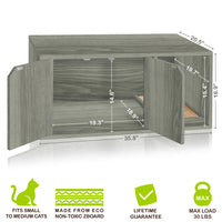 Katville Litter Box Enclosure, London Grey (New Color) (pre-order ships 7/30)