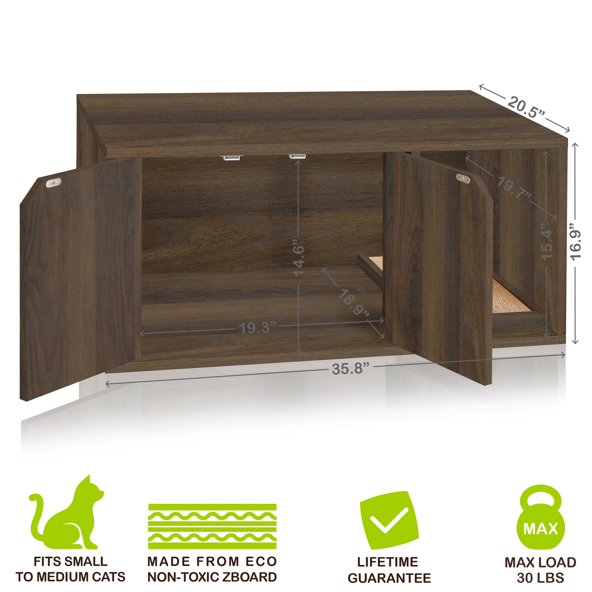 Katville Litter Box Enclosure, Royal Walnut (New Color)