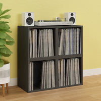 Dylan Single Cube Vinyl Record Storage, Charcoal Black (New Color)