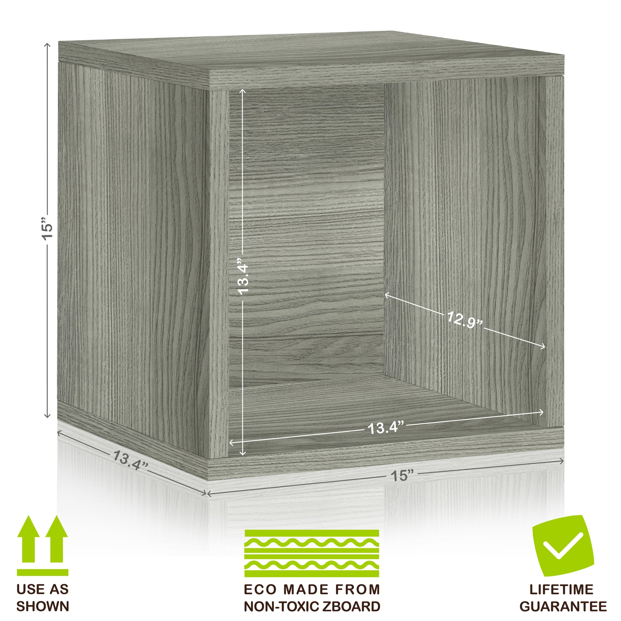 Dylan Single Cube Vinyl Record Storage, London Grey (New Color)