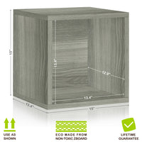 Dylan Single Cube Vinyl Record Storage, London Grey (New Color)