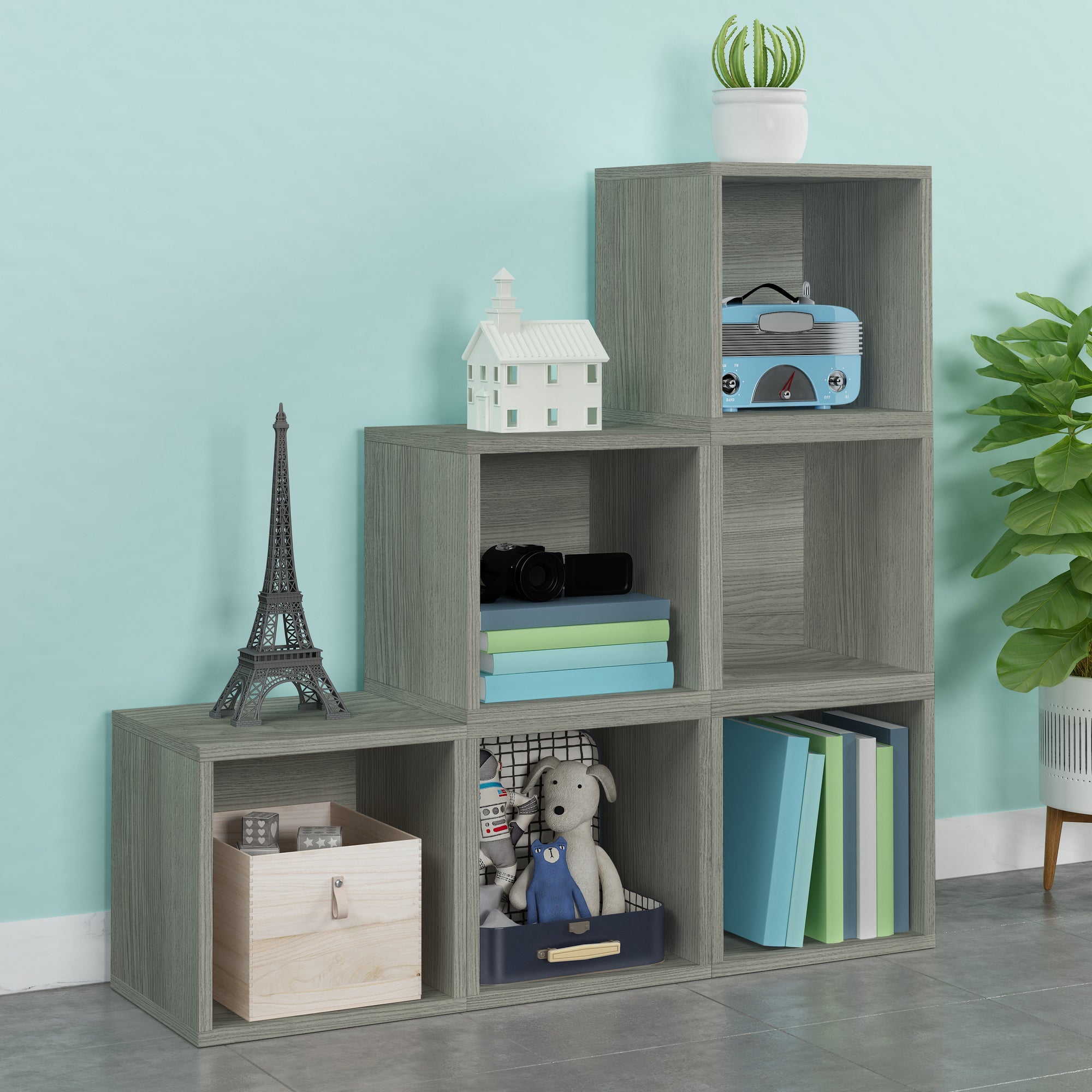 Dylan Single Cube Vinyl Record Storage, London Grey (New Color)