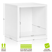 Dylan Single Cube Vinyl Record Storage, White (New Color)