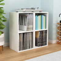 Presley Double Cube Vinyl Record Storage, White (New Color)