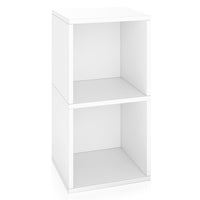 Presley Double Cube Vinyl Record Storage, White (New Color)