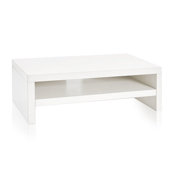 2-Shelf Monitor Stand, White